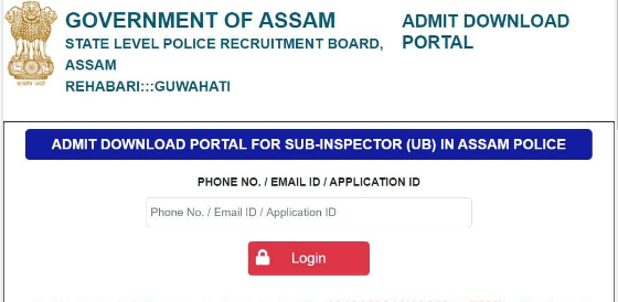 SLPRB Assam Police SI Admit Card 2023