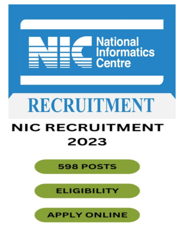 NIC Recruitment 2023 Notification Released