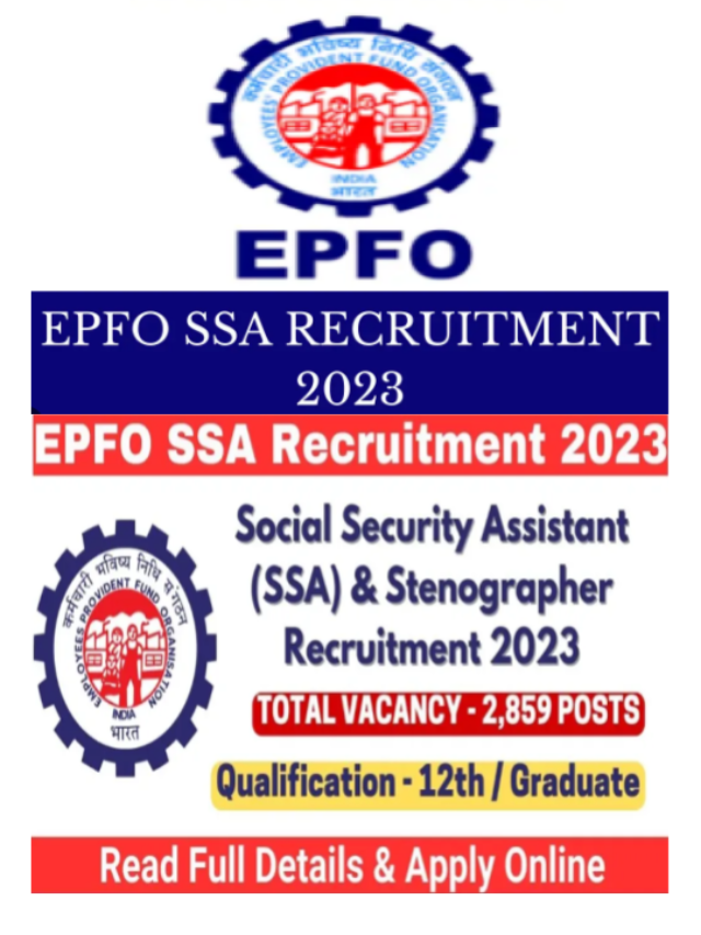 EPFO SSA Recriutment 2023 Notification Out