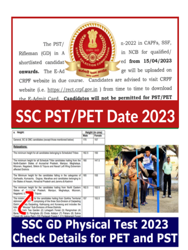 SSC GD PET/PST Exam Date Annoused