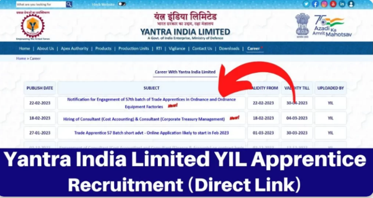 Yantra India Limited (YIL) Apprentice Recruitment 2023