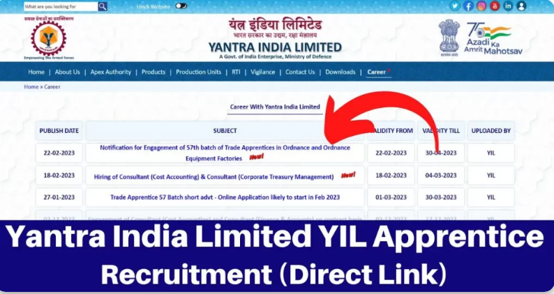 Yantra India Limited (YIL) Apprentice Recruitment 2023 