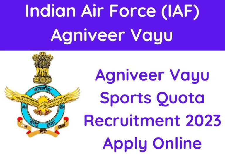 IAF Agniveer Vayu Sport Quota Recruitment 2023